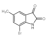 7-溴-5-甲基吲哚啉-2,3-二酮结构式