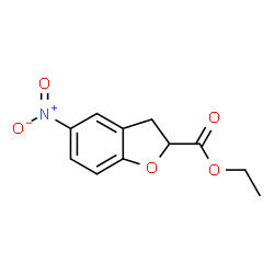 5-硝基-2,3-二氢苯并呋喃-2-甲酸乙酯结构式