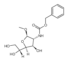 methyl-(2-benzyloxycarbonylamino-2-deoxy-β-D-glucofuranoside) Structure