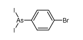 (p-bromophenyl)arsonous diiodide Structure