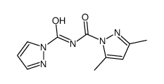 3,5-dimethyl-N-(pyrazole-1-carbonyl)pyrazole-1-carboxamide结构式
