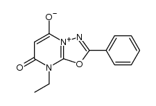 Anhydro 8-ethyl-5-hydroxy-2-phenyl-7-oxo-1,3,4-oxadiazolo[3,2-a]pyrimidinium hydroxide结构式