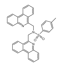 N,N-bis-phenanthridin-6-ylmethyl-toluene-4-sulfonamide结构式