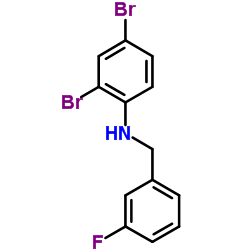 2,4-Dibromo-N-(3-fluorobenzyl)aniline结构式