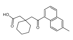 2-[1-[2-(6-methylnaphthalen-1-yl)-2-oxoethyl]cyclohexyl]acetic acid Structure