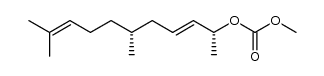 methyl (2R,6R,3E)-6,10-dimethyl-3,9-undecadien-2-yl carbonate Structure