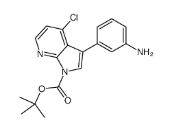 3-(3-氨基苯基)-4-氯-1H-吡咯并[2,3-b]吡啶-1-羧酸 1,1-二甲基乙酯结构式