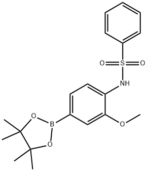 3-甲氧基-4-苯磺酰氨基苯硼酸频哪醇酯结构式