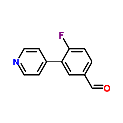 4-Fluoro-3-(pyridin-4-yl)benzaldehyde Structure