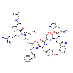 Formyl-(D-Trp6)-LHRH (2-10) trifluoroacetate salt structure