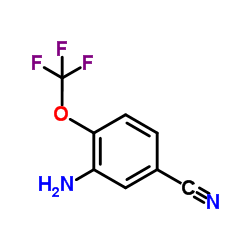 3-氨基-4-(三氟甲氧基)苯甲腈结构式