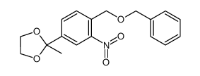 2-{4-[(benzyloxy)methyl]-3-nitrophenyl}-2-methyl-1,3-dioxolane Structure