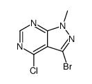 3-溴-4-氯-1-甲基-1H-吡唑并[3,4-d]嘧啶结构式