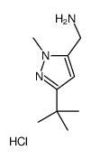(3-叔丁基-1-甲基-1H-吡唑-5-基)甲胺盐酸盐结构式