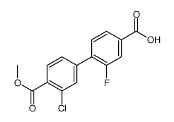 4-(3-chloro-4-methoxycarbonylphenyl)-3-fluorobenzoic acid Structure