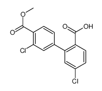 4-chloro-2-(3-chloro-4-methoxycarbonylphenyl)benzoic acid结构式