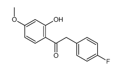 2-(4-氟苯基)-1-(2-羟基-4-甲氧基苯基)乙酮结构式