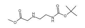 N-[2-[[(1,1-dimethylethoxy)carbonyl]amino]ethyl]-glycine methyl ester结构式