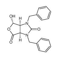 (3aR,6S,6aS)-1,3-dibenzyl-6-hydroxy-3,3a,6,6a-tetrahydro-1H-furo(3,4-d)imidazole-2,4-dione结构式