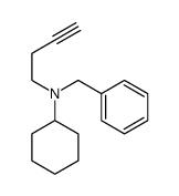 N-benzyl-N-(but-3-yn-1-yl)cyclohexanamine Structure