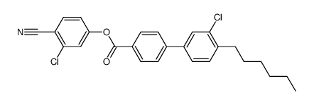 4-cyano-3-chlorophenyl 4-hexyl-3-chlorobiphenyl-4-carboxylate Structure