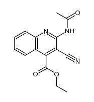 ethyl 2-acetamido-3-cyanoquinoline-4-carboxylate Structure
