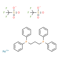 Bis(diphenylphosphino)propane]palladium(II) triflate Structure
