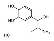 4-(2-amino-1-hydroxypropyl)benzene-1,2-diol,hydrochloride Structure