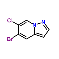5-溴-6-氯吡唑并[1,5-a]吡啶结构式