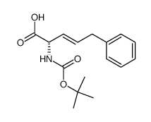 (S,E)-2-((tert-butoxycarbonyl)amino)-5-phenylpent-3-enoic acid结构式