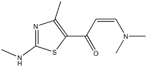 (Z)-3-(二甲基氨基)-1-(4-甲基-2-(甲氨基)噻唑-5-基)丙-2-烯-1-酮结构式