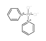 顺式-二氯双(吡啶)铂(II)结构式