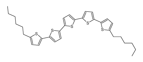 2,5-bis[5-(5-hexylthiophen-2-yl)thiophen-2-yl]thiophene结构式