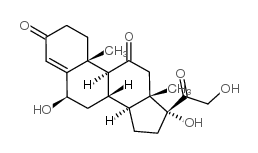 4-妊烯酮-6-Β,17,21-OL-3,11,20-三酮结构式