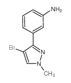 3-(4-溴-1-甲基-1H-吡唑-3-)苯胺结构式