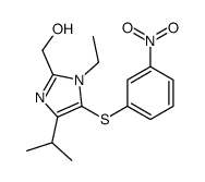 [1-ethyl-5-(3-nitrophenyl)sulfanyl-4-propan-2-ylimidazol-2-yl]methanol Structure