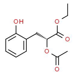 (R)-2-乙酰氧基-3-(2-羟基苯基)丙酸乙酯结构式