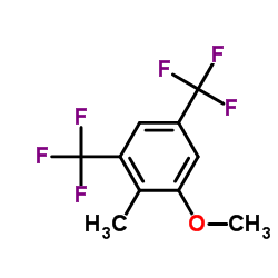 1-Methoxy-2-methyl-3,5-bis(trifluoromethyl)benzene结构式