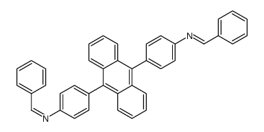 N-[4-[10-[4-(benzylideneamino)phenyl]anthracen-9-yl]phenyl]-1-phenylmethanimine Structure