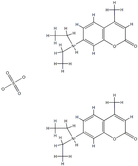 [diethyl(4-methyl-2-oxo-2H-benzopyran-7-yl)]ammonium sulphate (2:1) structure