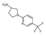 1-[5-(三氟甲基)-2-吡啶基]-(3R)-3-氨基吡咯烷结构式