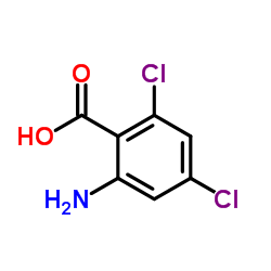 2-氨基-4,6-二氯苯甲酸结构式