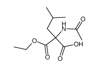 Propanedioic acid,(acetylamino)(2-methylpropyl)-,monoethyl ester (9CI)结构式