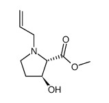 methyl (2S,3S)-1-allyl-3-hydroxypyrrolidine-2-carboxylate结构式