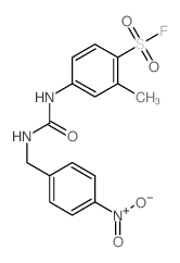 Benzenesulfonylfluoride, 2-methyl-4-[[[[(4-nitrophenyl)methyl]amino]carbonyl]amino]- Structure