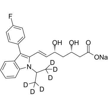 (3S,5R)-Fluvastatin D6 sodium结构式