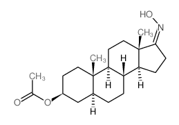 Androstan-17-one,3-(acetyloxy)-, 17-oxime, (3b,5a)- (9CI)结构式