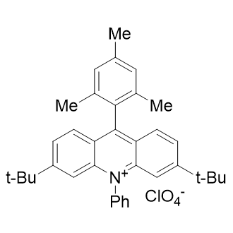 3,6-二叔丁基-9-均三甲苯基-10-苯基吖啶高氯酸盐结构式