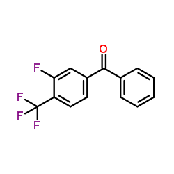 3-氟-4-(三氟甲基)苯甲酮结构式