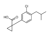 1-[3-chloro-4-(2-methylpropyl)phenyl]cyclopropane-1-carboxylic acid结构式